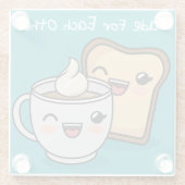 Koffie en gisten glazen onderzetter (Achterkant)