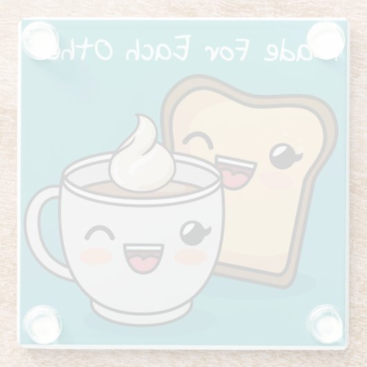 Koffie en gisten glazen onderzetter (Achterkant)