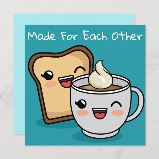 Koffie- en gistvakantieverlof-Kaart Feestdagenkaart (Voorkant / Achterkant)