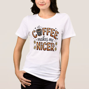 Koffie en goede vibes" - Whimsical Graphic Tri-Blend Shirt