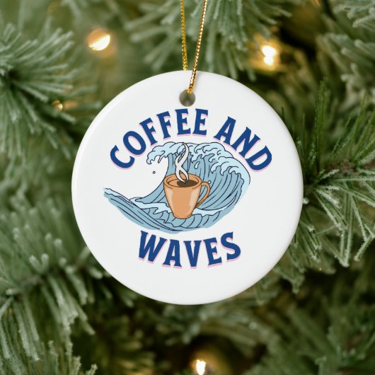 Koffie en Golven Keramisch Ornament (Boom)