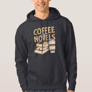 koffie en grappige vintage roman leesboek hoodie