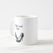 Koffie en hoefschoenen. koffiemok (Voorkant links)