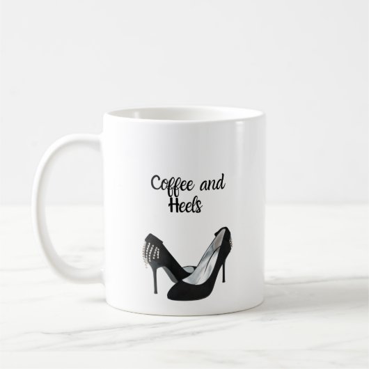Koffie en hoefschoenen. koffiemok (Links)