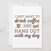 Koffie en hond bedankkaart (Voorkant)