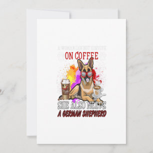 Koffie en hond - Koffie en Duitse herder cadeau Feestdagenkaart