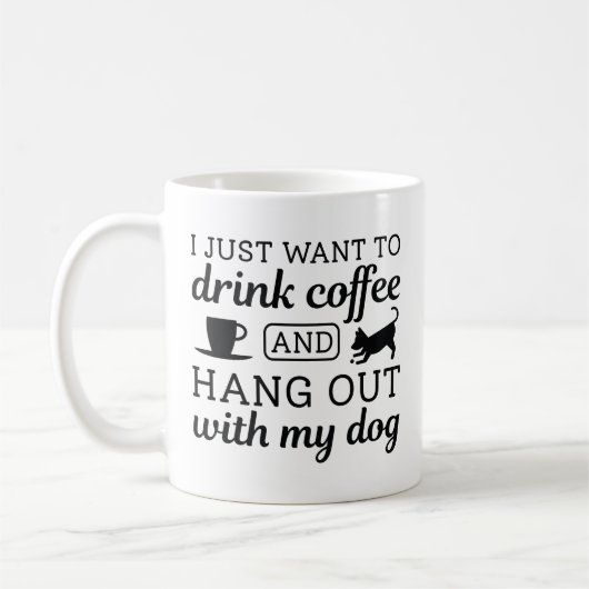 Koffie en hond koffiemok (Links)