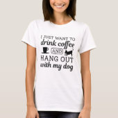 Koffie en hond t-shirt (Voorkant)