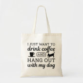 Koffie en hond tote bag (Voorkant)