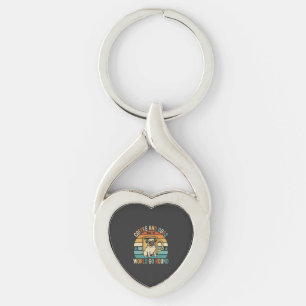 Koffie en Honden Retro Pug Liefhebber Sleutelhanger