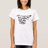 Koffie en Hondenliefhebber T-shirt | Grappige hond (Voorkant)