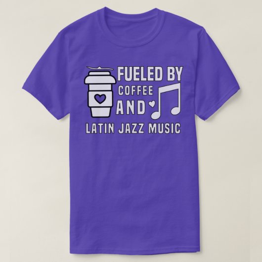 koffie en jazzmuziek op latijn t-shirt (Design voorkant)