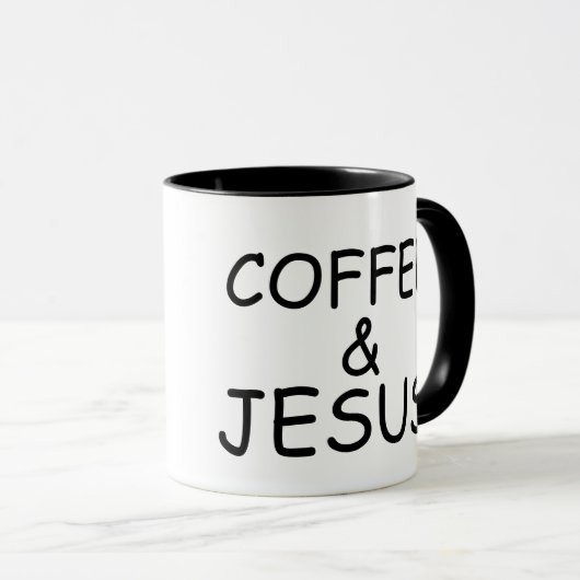KOFFIE EN JESUS Coffee Mugs Mok (Voorkant rechts)