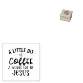 Koffie en Jesus Koffieliefhebbers Christelijk Rubberstempel (Gestempeld)