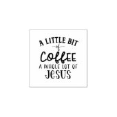 Koffie en Jesus Koffieliefhebbers Christelijk Rubberstempel (Afrduk)