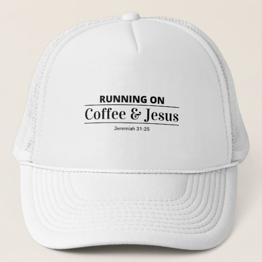 Koffie en Jezus Trucker Hat Pet (Voorkant)