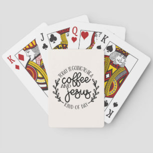 Koffie en Jezus zijn een soort van dag Pokerkaarten