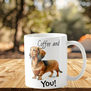 Koffie en jij! Dachshund Schattige Koffiemok