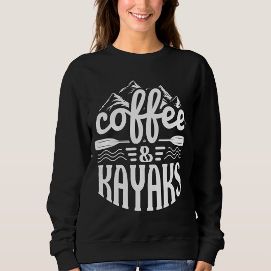 Koffie en Kajaks - Grappig Kajakken Trui (Voorkant)