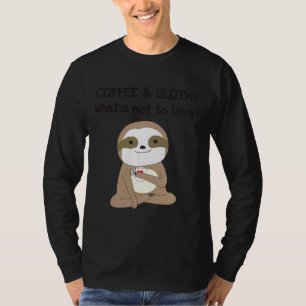 Koffie en kalveren van dieren t-shirt