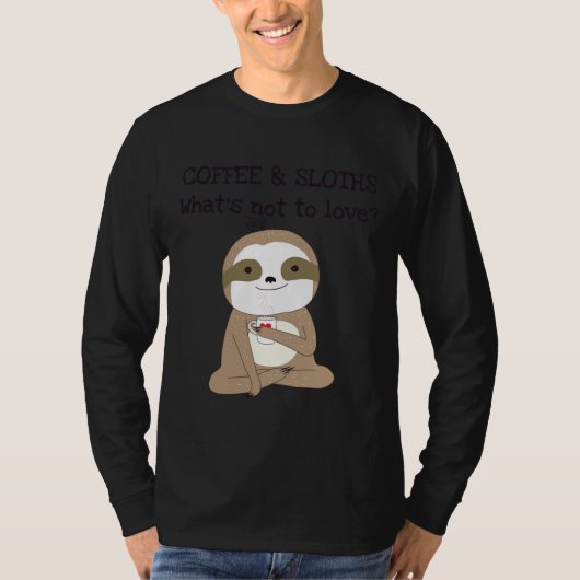 Koffie en kalveren van dieren t-shirt (Voorkant)