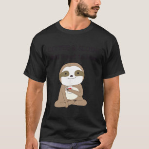 Koffie en kalveren van dieren t-shirt