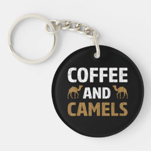 Koffie en Kamelen Grappige Kameel Dierenliefhebber Sleutelhanger