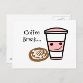 Koffie en kaneel Bun Briefkaart (Voorkant / Achterkant)