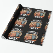 Koffie en kaneelbroodjes cadeaupapier (Uitgerold)