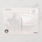 Koffie en kaneelteken briefkaart (Achterkant)