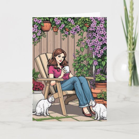 Koffie en katten | Dat is allemaal grappige vriend Kaart (Voorkant)