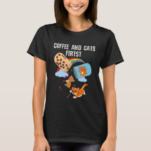 Koffie en katten eerst t-shirt