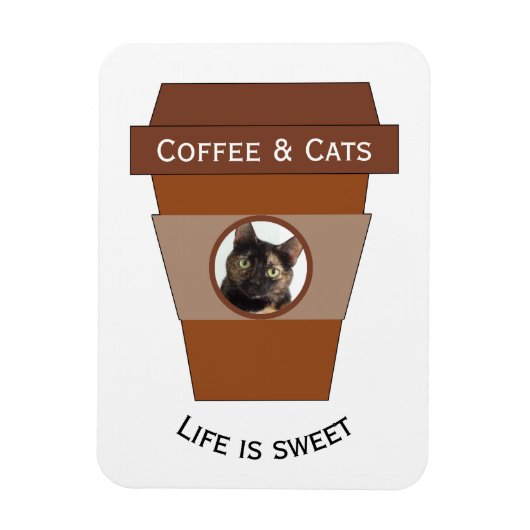  koffie en katten - Het leven is lekker Magneet (Verticaal)