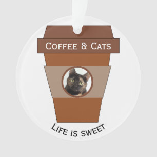 koffie en katten - Het leven is lekker Ornament