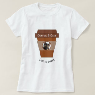 koffie en katten - Het leven is lekker T-shirt