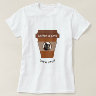  koffie en katten - Het leven is lekker T-shirt