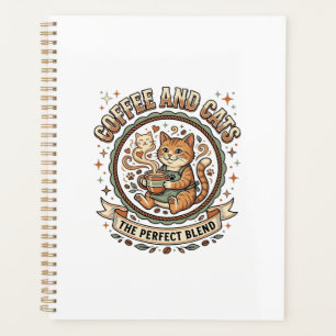 Koffie En Katten Kat Koffie Vintage Vector Kunst T Planner