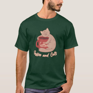 Koffie en Katten Kat Moeder Kat Liefhebbers Kat Vr T-shirt