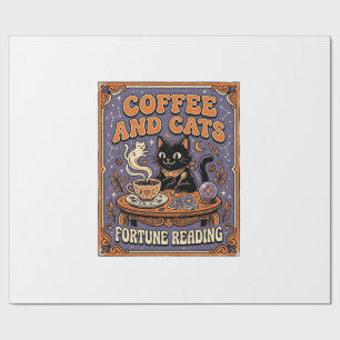 Koffie En Katten Kat Thee Bladeren Koffie Geluks L Cadeaupapier