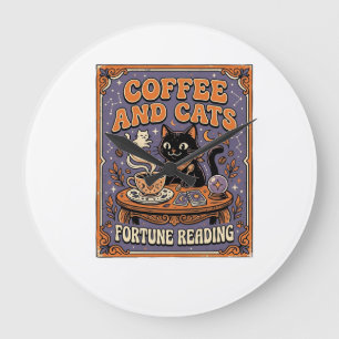 Koffie En Katten Kat Thee Bladeren Koffie Geluks L Grote Klok