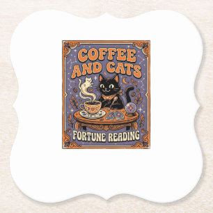 Koffie En Katten Kat Thee Bladeren Koffie Geluks L Kartonnen Onderzetters
