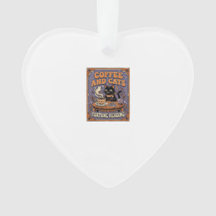 Koffie en katten kat theebladeren koffie geluksvoo ornament