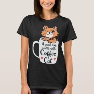 Koffie en Katten Leuke Kat Eigenaar Kat Mam T-shirt
