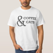Koffie en katten t-shirt (Voorkant)