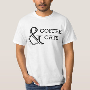 Koffie en katten t-shirt