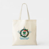 Koffie en kerst Cheer Funny Nurse Tote Bag (Achterkant)