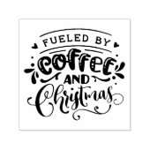 Koffie en Kerst Zelfinkt Rubber Stamp Zelfinktende Stempel (Design)