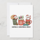 Koffie en kerstgeest kaart (Voorkant)