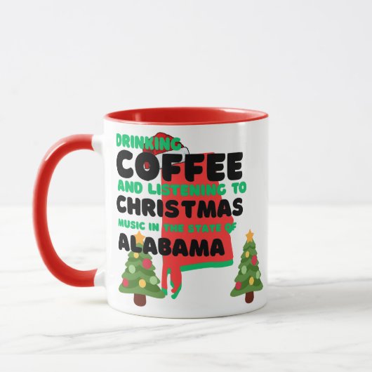 Koffie en kerstliedjes in Alabama  Mok (Links)