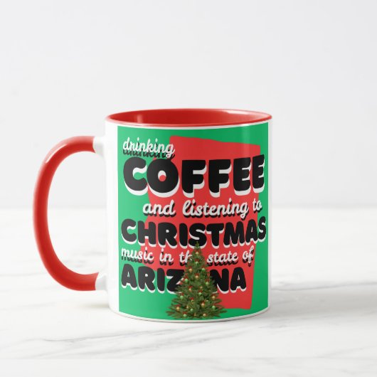 Koffie en kerstliedjes in Arizona Mok (Links)